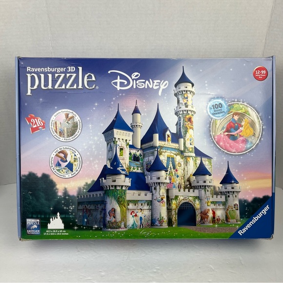 SALE-Disney-Ravensburger 3-D puzzle-Cinderella Castle-IOB-216pc complete-RARE - Picture 5 of 12
